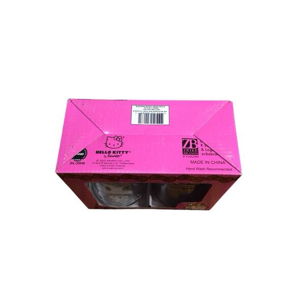 NIB Hello Kitty Clear Glass Tumbler Set of 2 NEW - Picture 6 of 9